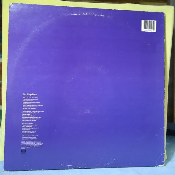 Pet Shop Boys It's A Sin 1987 Mixes Single Vinyl Record - Picture 2 of 4